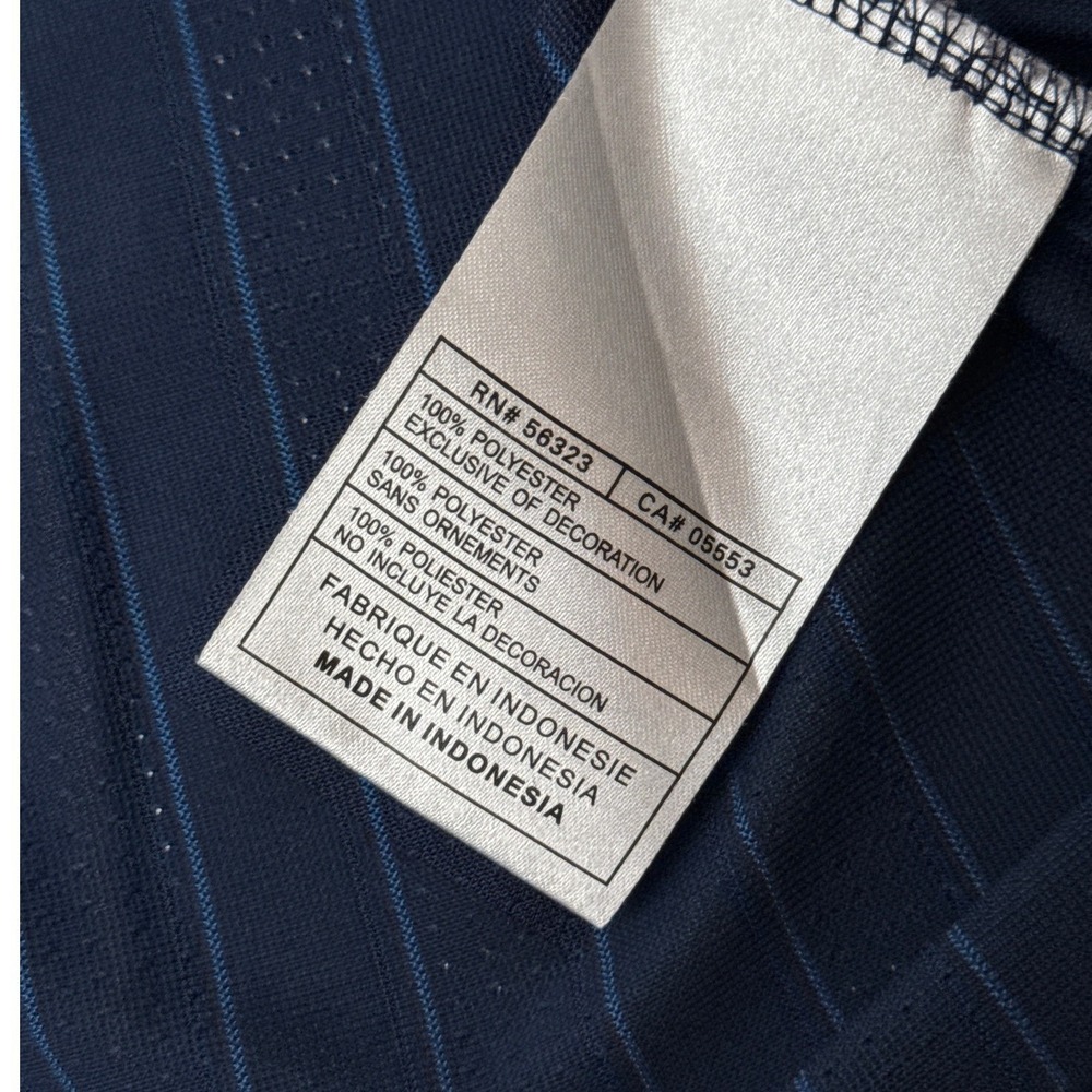Nike Arsenal FC 2009-2010 Away Jersey Navy Blue Pinstripe XL Fly Emirates - Picture 9 of 11